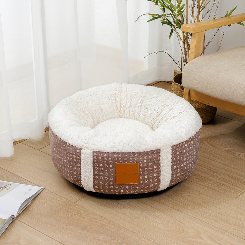 Winter Soft Warm Pet Bed Lamb Wool Kennel
