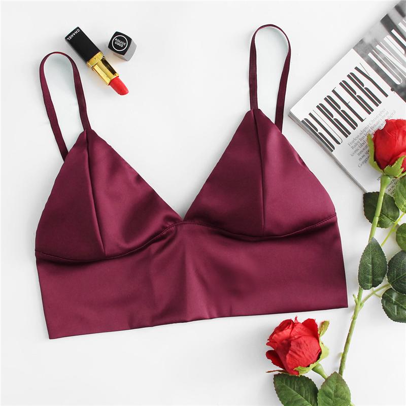 Satin Burgundy Bralette