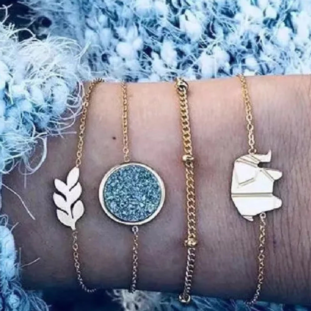 Bead Boho Charm Bracelet