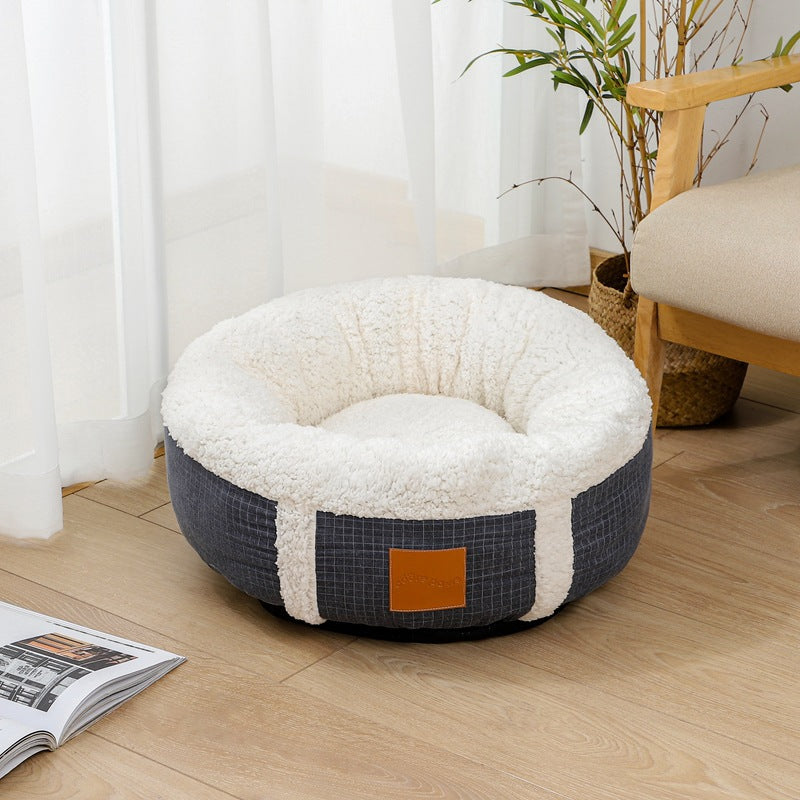 Winter Soft Warm Pet Bed Lamb Wool Kennel