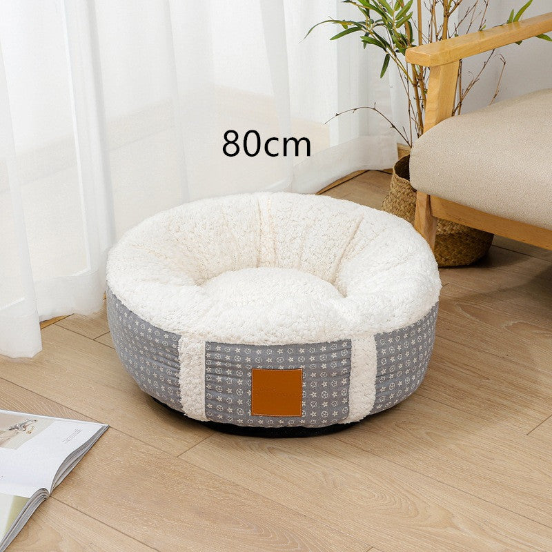 Winter Soft Warm Pet Bed Lamb Wool Kennel