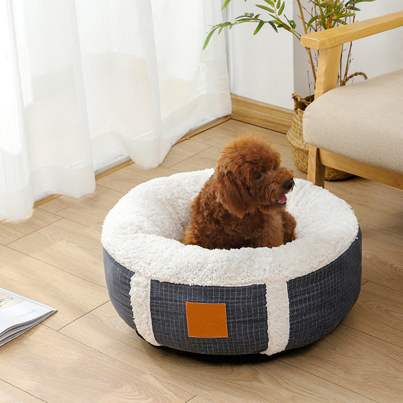 Winter Soft Warm Pet Bed Lamb Wool Kennel