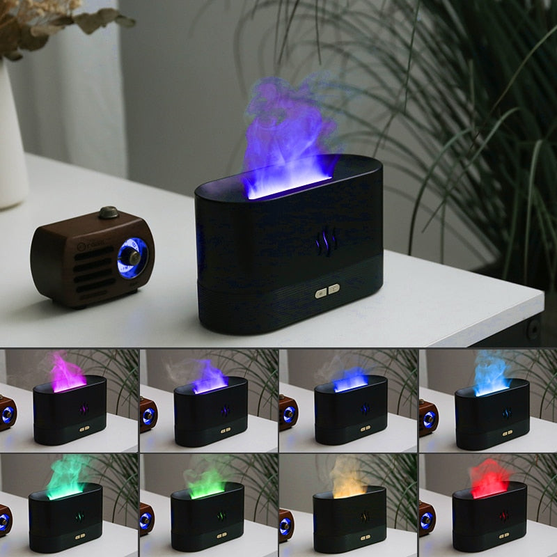 Flame Aroma Diffuser Oil Air Humidifier